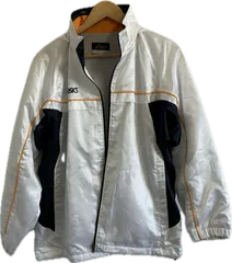 Z1713 asicsアシックス　ジャンパー　ジャージ　アウター　ホワイト　メンズ　Mサイズ