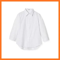 【新品】 [アトリエサンロクゴ]レディースシャツ レギュラー襟 ブラウス オフィス ワイシャツ レディース 七分袖-スカイチェック 日本 XL (日本サイズXL相当) 1