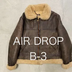 AIR DROP B-3 米国製　レザージャケット　ムートンジャケット　リアルレザー　エアドロップ　ボア襟付き　レザージャケット