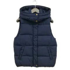 ニコアンド Niko and.. 中綿 フーデット ベスト ジャケット 美品 3 ネイビー