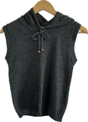 Z1713 【美品】Mephistoメフィスト　ニットベスト　グレー　レディース　Mサイズ