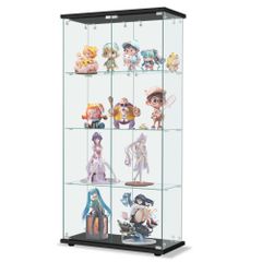 コレクションケース 両扉タイプ 4段 ガラスディスプレイキャビネット