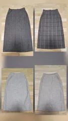 (まとめ売り4枚) ロング丈スカート スカート ロング丈 ストレート チェック柄スカート