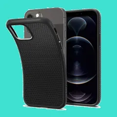 ケース ケース アイフォン12プロケース ケース アイフォン12 ワイヤレス充電 Qi充電 リキッド・エアー 衝撃吸収 傷防止 カメラ保護 ACS02718 ソフトケース TPU 米軍MIL規格取得 耐衝撃 (マット・ブラック) iPhone12 iPhone