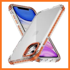 【新品】 iphone 11 ケース iphone ケース iphone11 ケース スマホカバー 耐衝撃 指紋防止 滑り止め マット透明 黄ばみなし レンズ保護 米軍MIL規格アイフォン11 用カバー 6.1インチ PinLiSheng (オレンジ, i 0