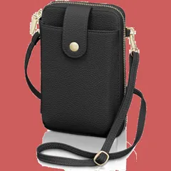 ポーチ レディース お財布ショルダー レザー調 軽量 携帯 軽量 スマホポシェット 斜め掛け ショルダーバッグ スマホポーチ 縦型 140ｇ】 【 横型 ショルダー スマホ 財布機能付き [アンコール]