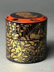 茶道具 棗 中棗 塩釜蒔絵 山中塗 山中塗 花芝蒔絵中棗 (共箱)多田桂寛 - 茶道具販売 栗林園