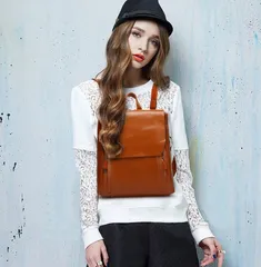 リュック レディース 合皮 メンズ おしゃれ リュック シンプル かわいい 軽量 ブラウン オールシーズン 大人 通学 リュック 女性 女の子225588