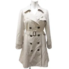 アプワイザーリッシェ Apuweiser-riche トレンチコート ジャケット 裏地 ストライプ ダブル ロング 1 約S ベージュ ■YHS11 0108