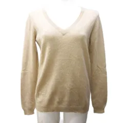 セオリー Theory カシミヤ ニット セーター Vネック 長袖 S ベージュ ■YHS11 0106