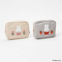 ミッフィー スクエアポーチ ポーチ グッズ 大人 ポーチ スクエアポーチ キャラクター レディース 小物入れ 化粧ポーチ コスメポーチ MIFFY RED＆PINK