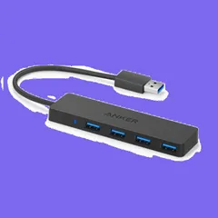ウルトラスリム 4ポートハブ USB3.0 USB3.0高速ハブ 軽量・コンパクト5Gbps高速転送 バスパワー 軽量 コンパクト MacBook/iMac/Surface Pro Anker 等 ノートPC 他対応 USBハブ テレワーク リモート 在宅勤務