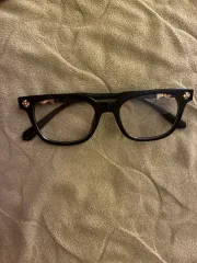 CHROME HEARTS クロムハーツ ブラック ウェリントン メガネ