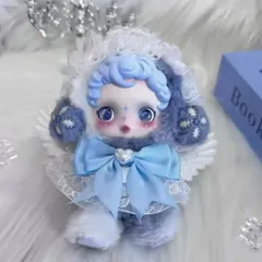 スカルパンダ対応 天使風ブルー着せ替え衣装 ぬい服 コスチューム POP MART Winter Symphony 印象派 Labubu ハブアシート エナジー　ぬい服　ポップマート　着せ替え　スカルパンダ　コスチューム　商品No.65