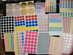 (未使用/まとめ) ダイアリーデコ 円型 ステッカー 17枚 まとめ