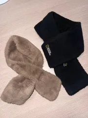 ナショナルジオグラフィック マフラー ブラック/ブラウン セット