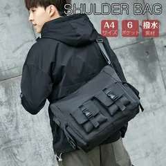 ショルダーバッグ メンズ 撥水 バッグ 大容量 多機能 キャンパスバッグ 大きめ 多ポケット A4 ノート PC メッセンジャーバッグ 軽量 大人 斜めがけ 仕切り 収納 機能性 カバン 整理整頓 肩掛け カジュアル アウトドア