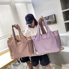 トートバッグ A4対応 通勤 通学 ビジネス カジュアル 撥水 防水 ファスナー付き 2way 3way ショルダーストラップ付属 自立レディース マザーズバッグ 軽量 大容量 無地 黒 パステルカラー ナイロン 素材 ポリエステル 合皮 キャンバス 帆布