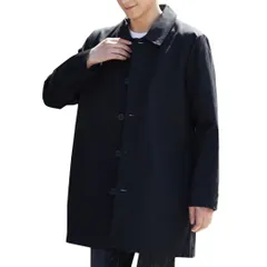 【特価商品】メンズ ジャケット ビジネスコート スプリングコート 秋 トレンチコート 春 冬 おしゃれ [ビカルド] ステンカラー ドロップショルダー 防風 無地 [VICALLED] 大きいサイズ 折り襟 スタンドカラー