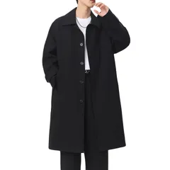 【特価セール】冬 秋 春 大きいサイズ オーバーサイズ ユニセックス 秋服 春コート カジュアル ビジネス ゆったり 折り襟 ファッション ロングコート レディース コート メンズ トレンチコート [WUXZHI]