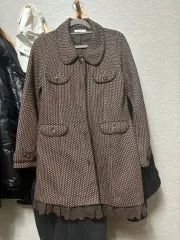 アクシーズファム ブラウン ドット パータン ヴィンテージ コート 出品 / 検索 リズリサ ジャケット