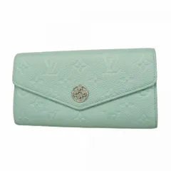 ルイ・ヴィトン(Louis Vuitton) ルイ・ヴィトン 長財布 モノグラム・アンプラント ポルトフォイユサラ  M82174  ライトブルーレディース