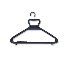 【ラスト1点】紳士用 黒 キャリーハンガー 5本入 スーツバッグ用 009700635 シモジマ