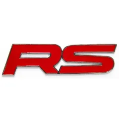 【ラスト1点】汎用 】 RS ステッカー レーシング メタル 立体 スポーツ 車 3D 車用 デカール シール かっこいい 【 文字 ロゴ おしゃれ グランディオス 英語 バイク CO-RS-RD