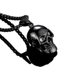 【NB35】ネックレス　メンズ　ゴールド　シルバー　ブラック　黒　骸骨　スカル　ドクロ　アクセサリー　ファッション　お洒落