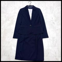 グリーンレーベルリラクシング スカートスーツ セットアップ 紺 36 S