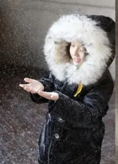 (新品) 男の子 女の子 冬 ユア(YOOA) シープスキンファー マウンテンパーカーアウター 9号 ブラック