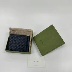 新品 グッチ マイクロシマ マネークリップ 財布
