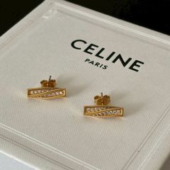 CELINE トリオンフ スタッズ ピアス ゴールド（片耳） - メルカリ