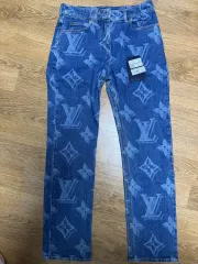 38 ルイヴィトン モノグラム デニムパンツ