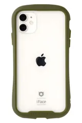 iFace Reflection iPhone 11 ケース クリア 強化ガラス (カーキ)【アイフォン11 カバー アイフェイス 透明 耐衝撃 米国MIL規格取得 ストラップホール付き】 [iPhone11専用・カーキ]