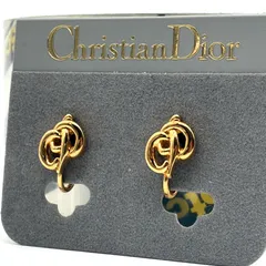 Christian Dior クリスチャンディオール イヤリング レディース 光沢 極美品 刻印あり 正規品 ゴールド アクセサリー