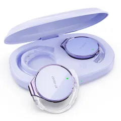 新品 耳掛け式イヤホン Bluetooth 5.4 クリップヘッドホン ワイヤレスヘッドホン 耳掛け 最大52時間連続再生 軽量スポーツヘッドセット 通勤/ジョギング/オフィス対応 快適装着感 紫