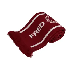 FRED PERRY(フレッドペリー) マフラー美品  - レッド×白