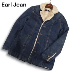 USA製★ Earl Jean アールジーン 秋冬 裏ボア★ デニム シェルパ ウィンター ジャケット コート Sz.M レディース