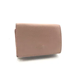 SAINT LAURENT PARIS サンローランパリ　三つ折りミニ財布　ロゴ　レザー　本革　ピンクベージュ　シルバー金具　イタリア製　刻印あり　レディース　ラグジュアリー　高級　ハイブランドのサムネイル