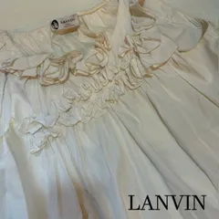 ランバン　LANVIN 　 パリ フリル チュニック　 ブラウス　サイズ： 38　オフホワイト