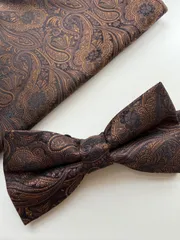 ①-7 蝶ネクタイ　ポケットチーフ2点セット