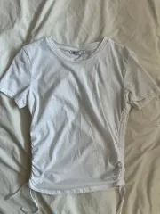 ZARA ザラ 白 シャーリング 半袖 Tシャツ M (55)