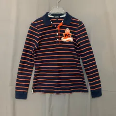 1 パーリーゲイツ ゴルフ レディース ストライプ PK 長袖 カラーTシャツ