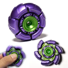 SALUDABLE フィジェットトイ 回転 ガジェット 変形 暇つぶし 集中 手遊び 大人 感覚刺激 (パープル)