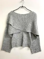 mystic ミスティック クロスニットスリットキャミSET ニット セーター sizeF/グレー ◆■◎レディース