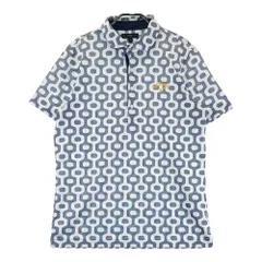 サイズ：L CALLAWAY キャロウェイ  半袖ポロシャツ 総柄 ネイビー系 [240101570451] ゴルフウェア メンズ ストスト