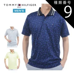 種類9：WHT(00)/L トミーヒルフィガー 筆記体ロゴジャガード 半袖ポロシャツ ゴルフウェア メンズ 2026年春夏モデル M-3L THMA623
