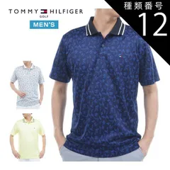 種類12：WHT(00)/M トミーヒルフィガー 筆記体ロゴジャガード 半袖ポロシャツ ゴルフウェア メンズ 2026年春夏モデル M-3L THMA623