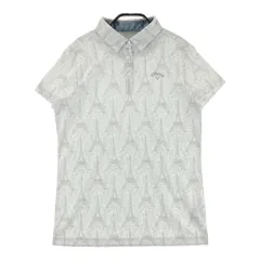 サイズ：L CALLAWAY SELECT キャロウェイ セレクト  半袖ポロシャツ エッフェル塔総柄 ホワイト系 [240101599940] ゴルフウェア レディース ストスト